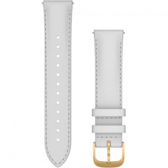 Ремешок GARMIN QUICK RELEASE BAND 20MM WHITE ITALIAN LEATHER/24K GOLD PVD