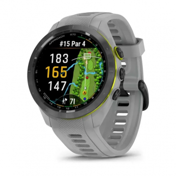 Смарт-часы GARMIN APPROACH S70 (42 мм) с черным керамическим безелем и серым ремешком