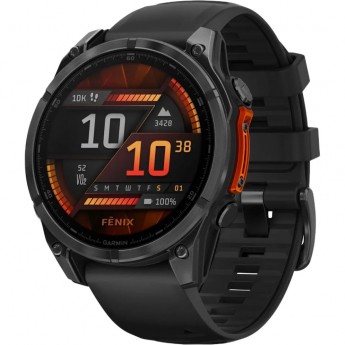 Смарт-часы GARMIN FENIX 8 – 47 мм, AMOLED, сланцево-серые с черным силиконовым ремешком Смарт-часы GARMIN FENIX 8 – 47 мм, AMOLED, сланцево-серые с черным силиконовым ремешком